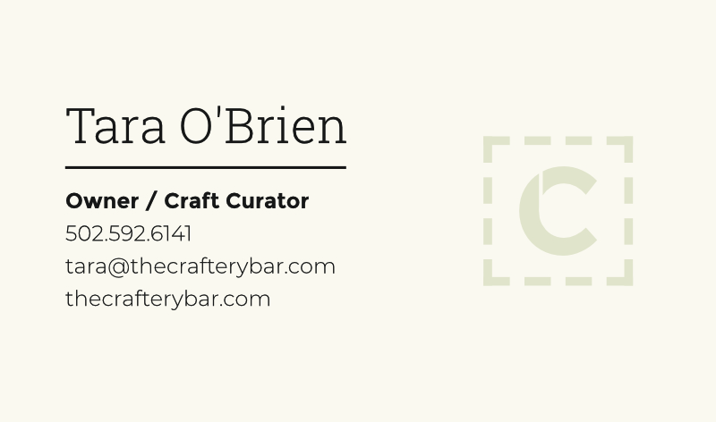 The Craftery business card design